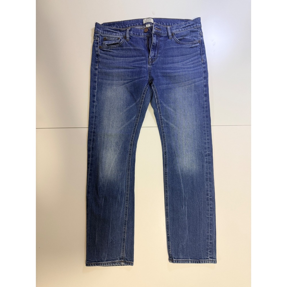 J.Crew Selvedge Matchstick Jeans Womens 29P Medium Wash Premium Straight Leg